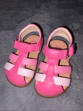 UGG Pink Toddler Strappy Sandals with Light Pink Accents